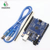 HWAYEH high quality One set UNO R3 CH340G+MEGA328P Chip 16Mhz For Arduino UNO R3 Development board + USB CABLE
